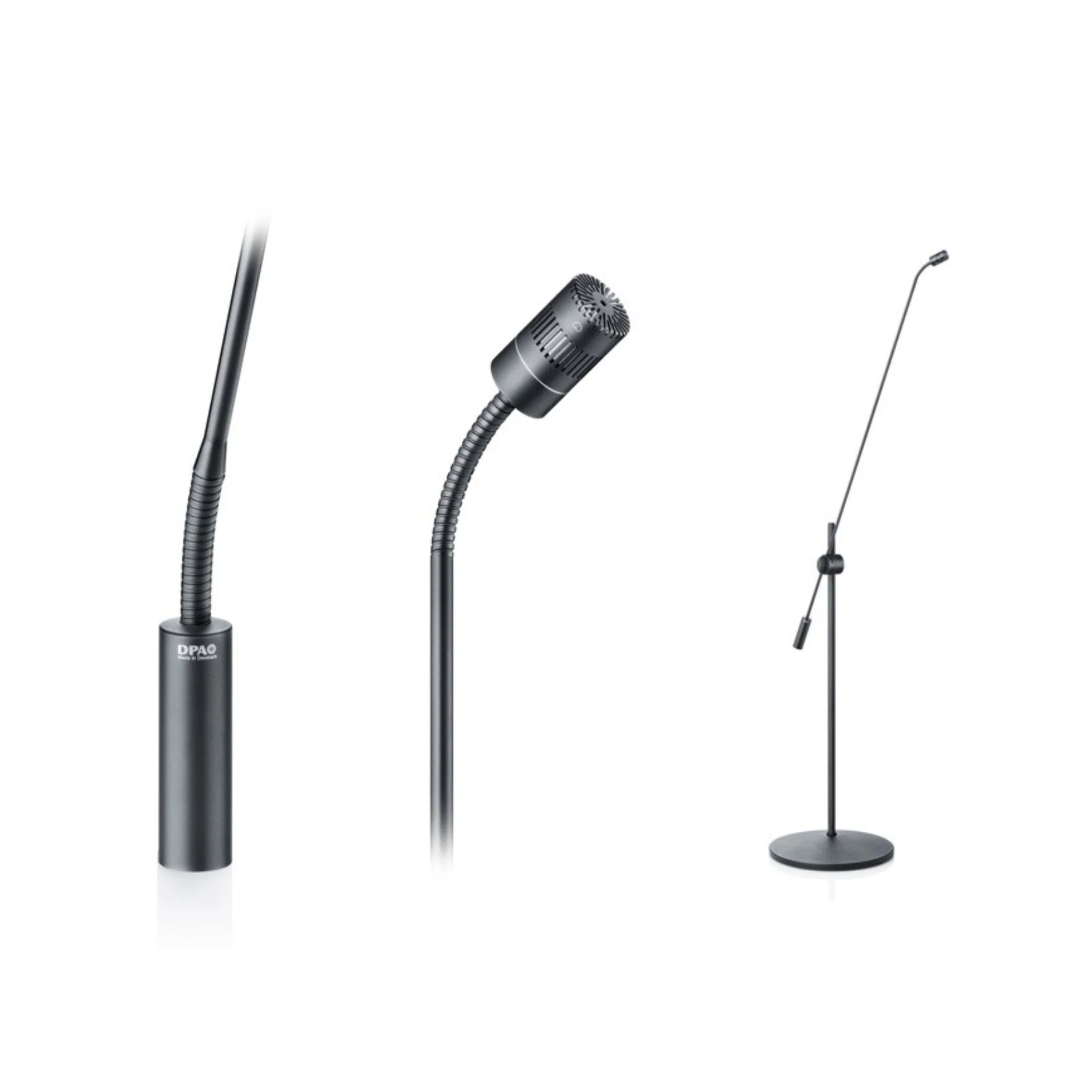 DPA 4011 Cardioid Mic, Black, XLR, 77 cm (30 in) Boom, Floor Stand, Single Mic