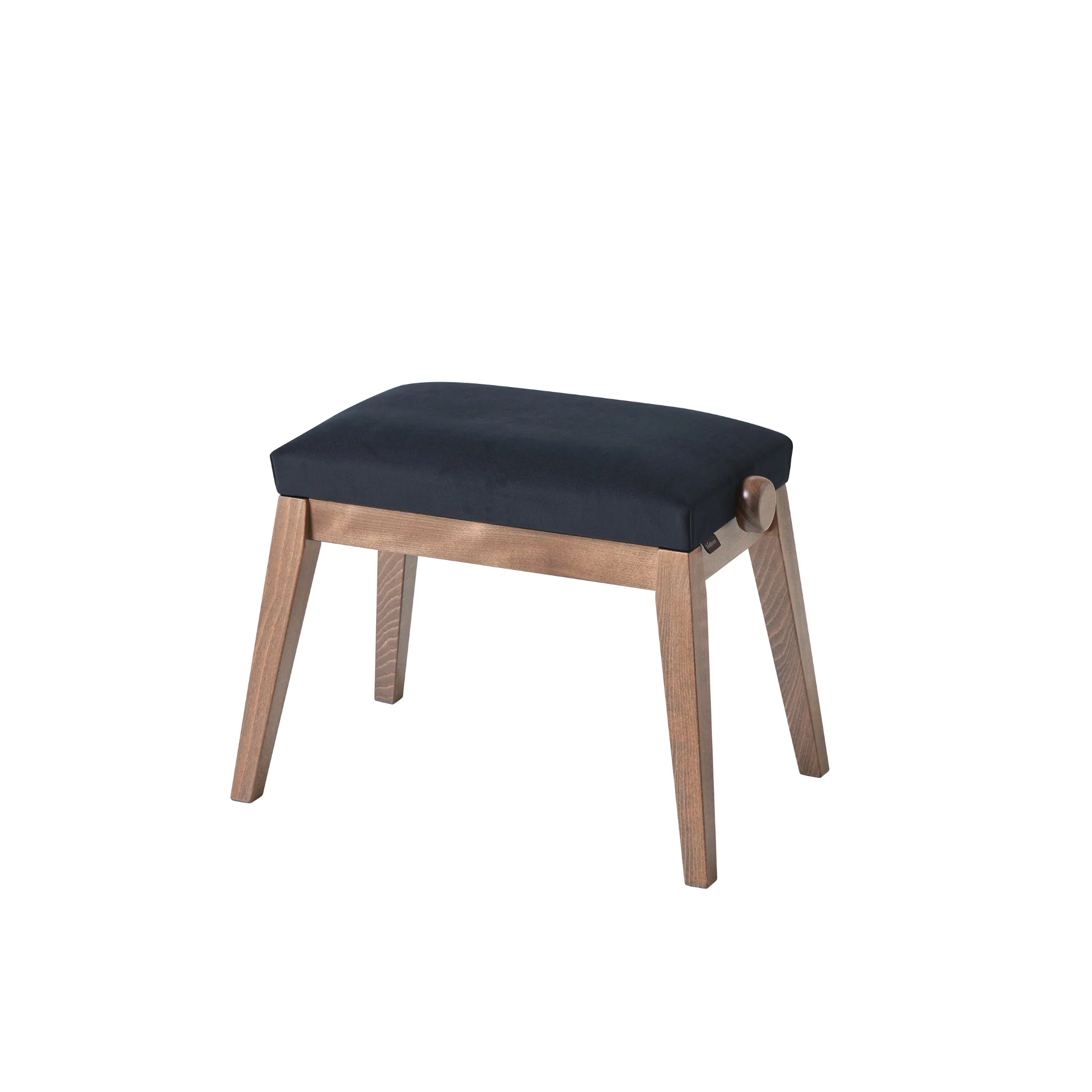 K&M 13945 piano bench, bench walnut color, seat black velvet