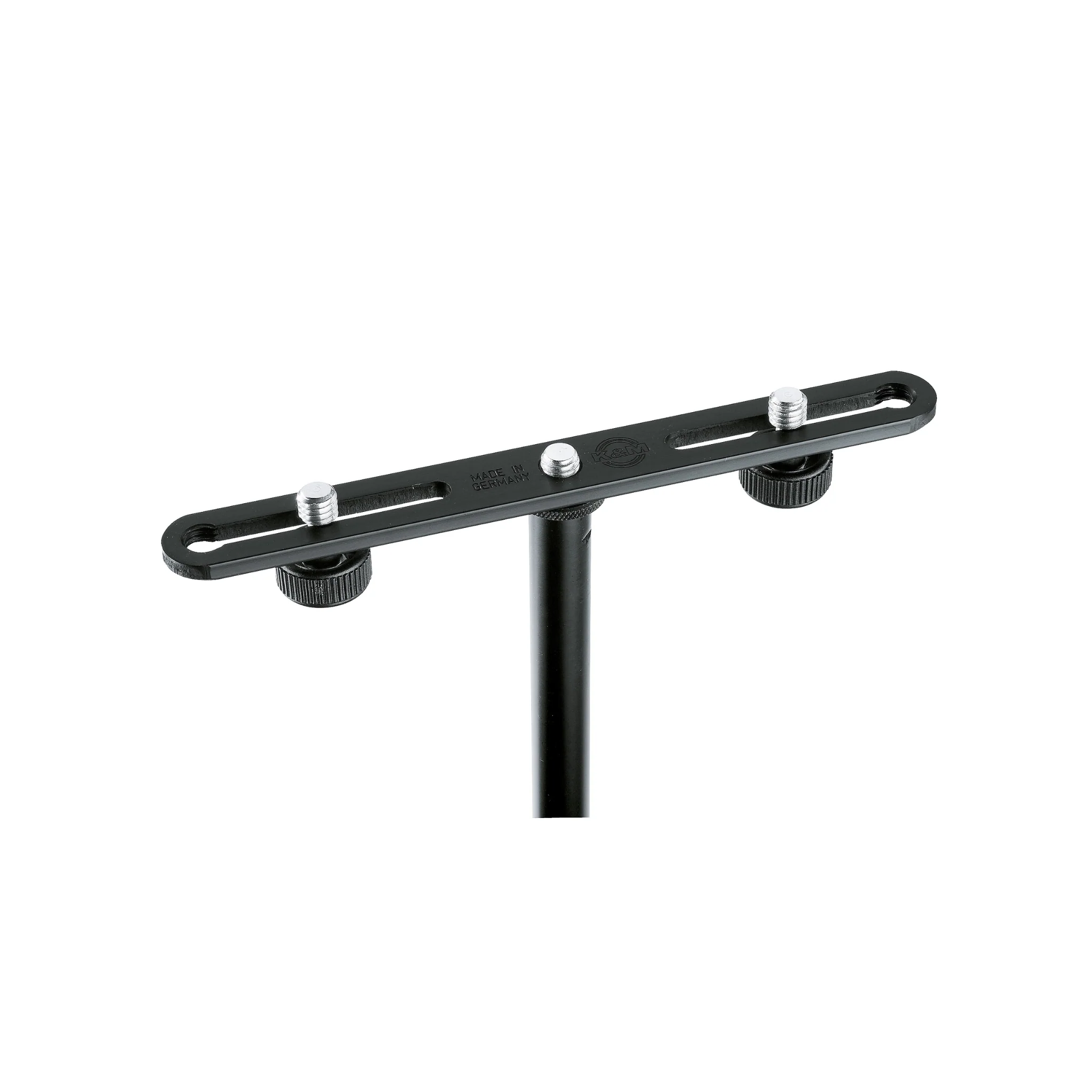 K&M 23550 2 slot microphone bar, black - Image 2