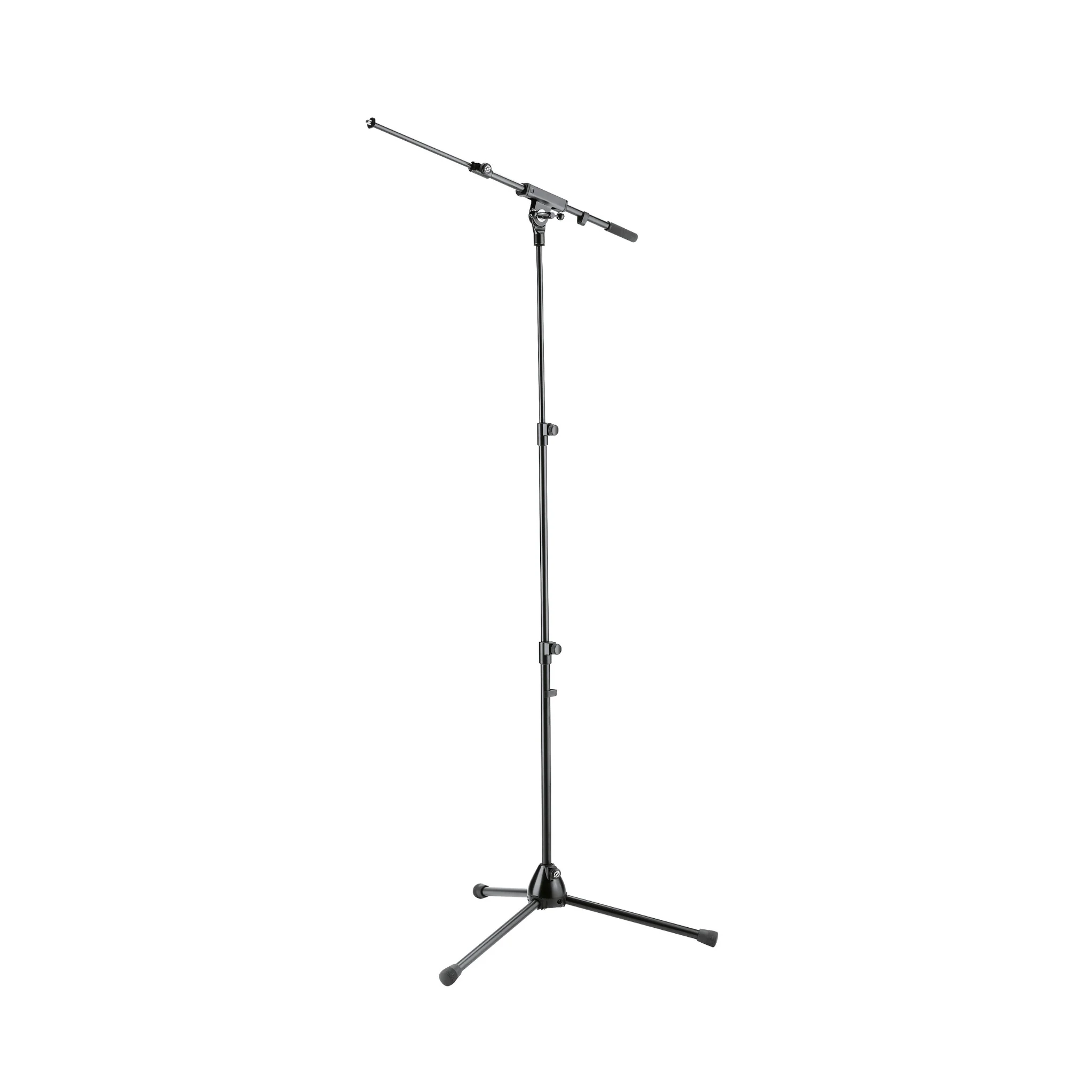 K&M 252 3-section microphone stand with 2-piece boom arm and t-bar, maximum height 1470mm, black - Image 2