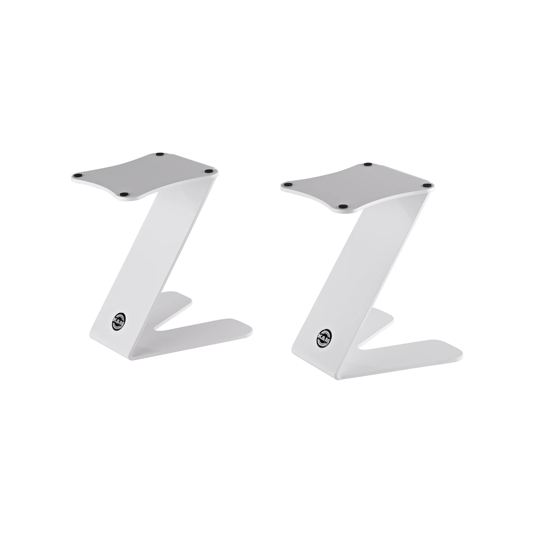 K&M 26773 table monitor stand, pure white