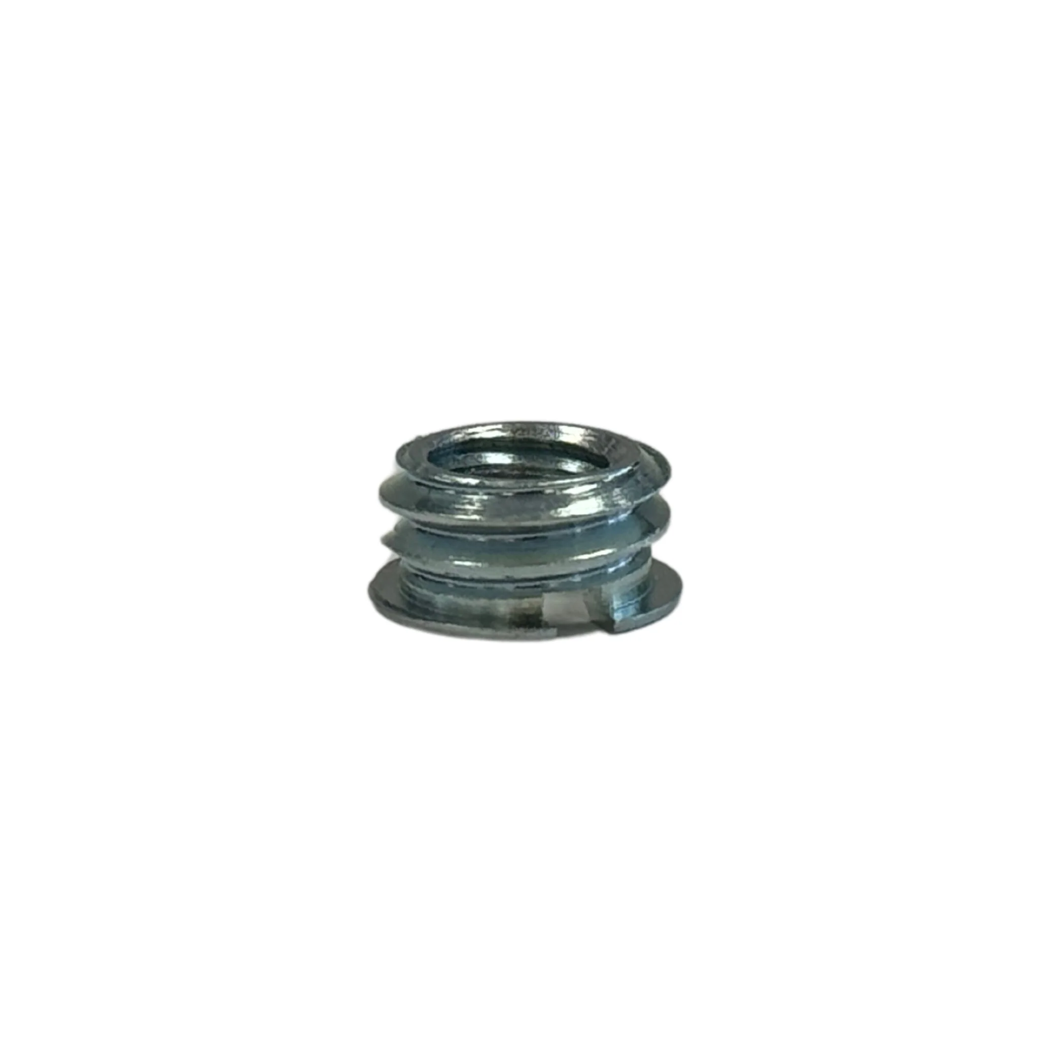 K&M thread adaptor 1/4 inch internal thread, 3/8 external thread, nickel - Image 2