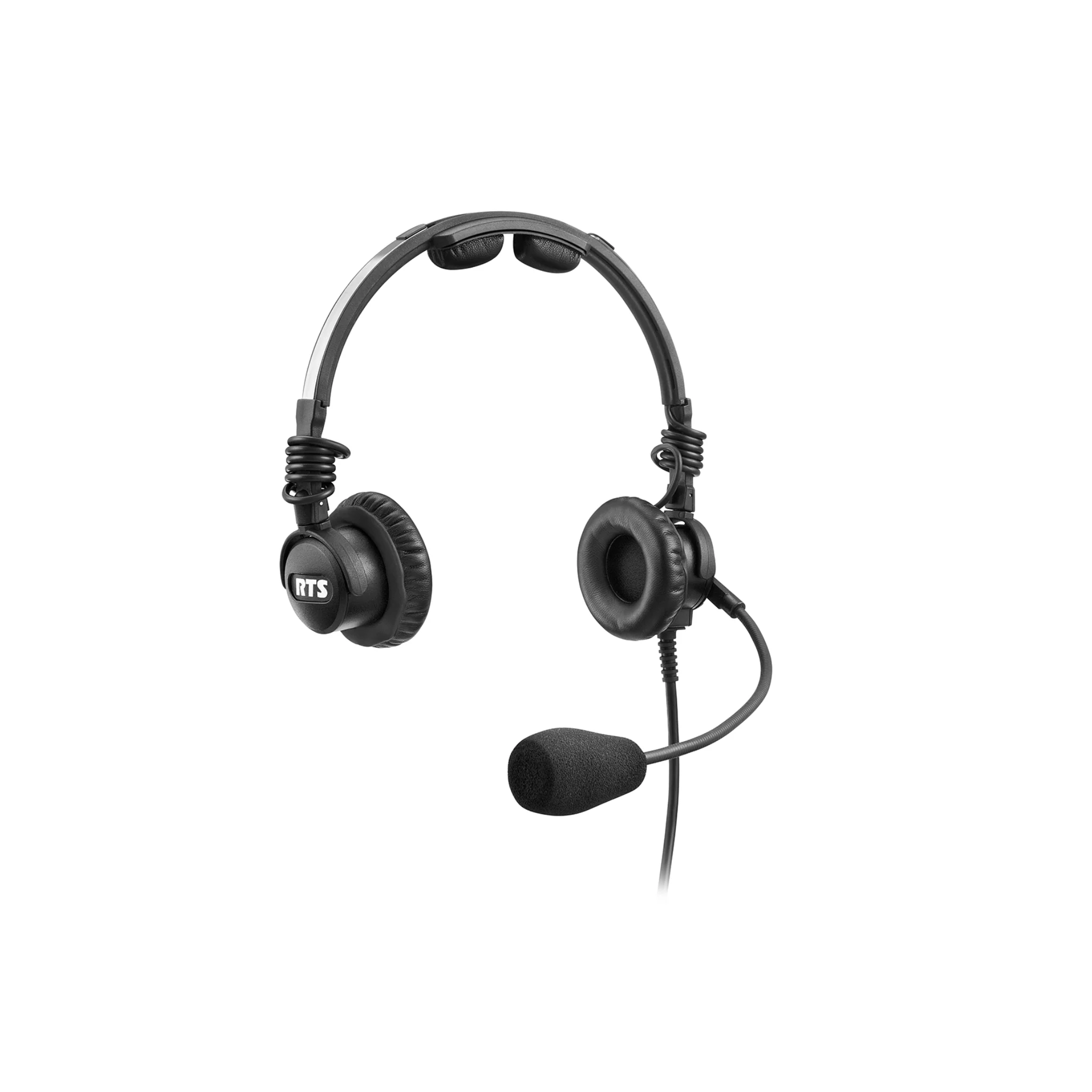 RTS lightweight dual muff headset with dynamic mic (4-pin male XLR)