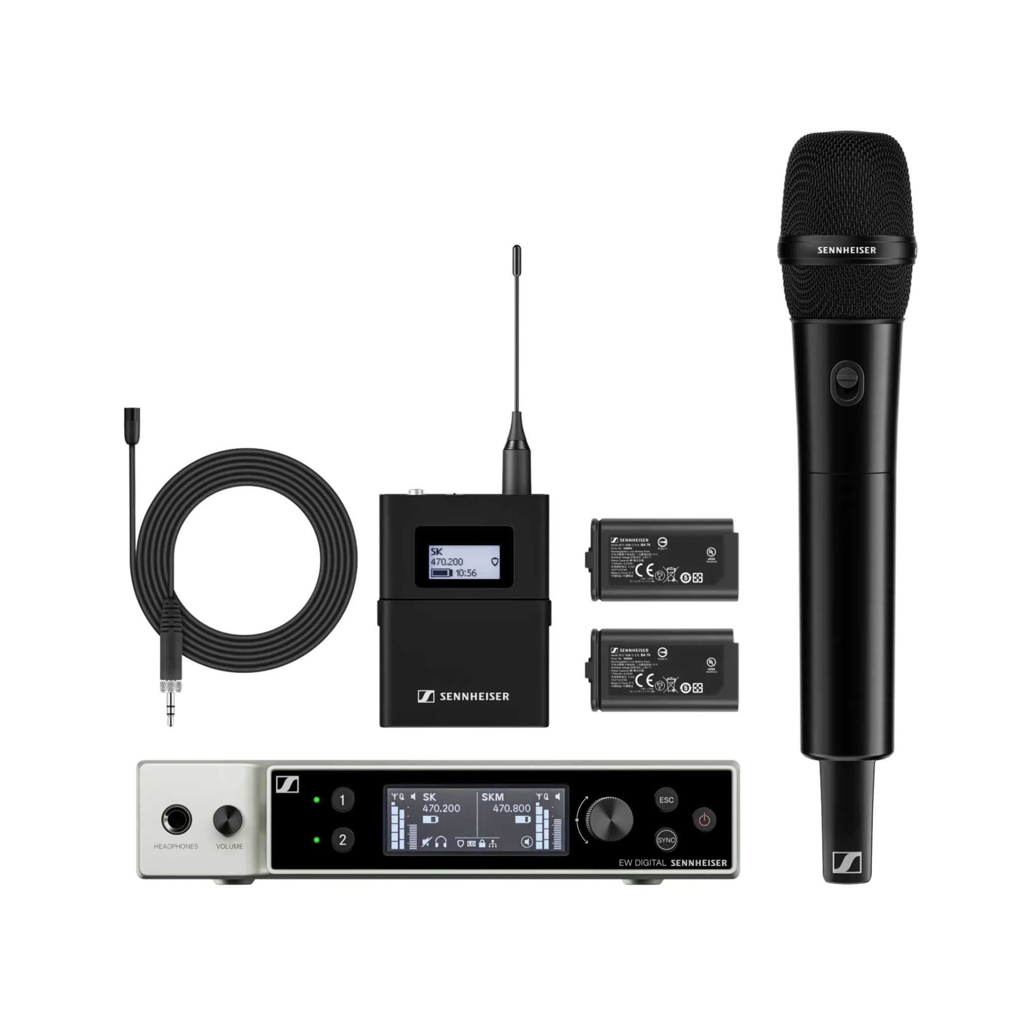 Sennheiser EW-DX MKE 2-835-S SET (Q1-9) Digital wireless lavalier/handheld set