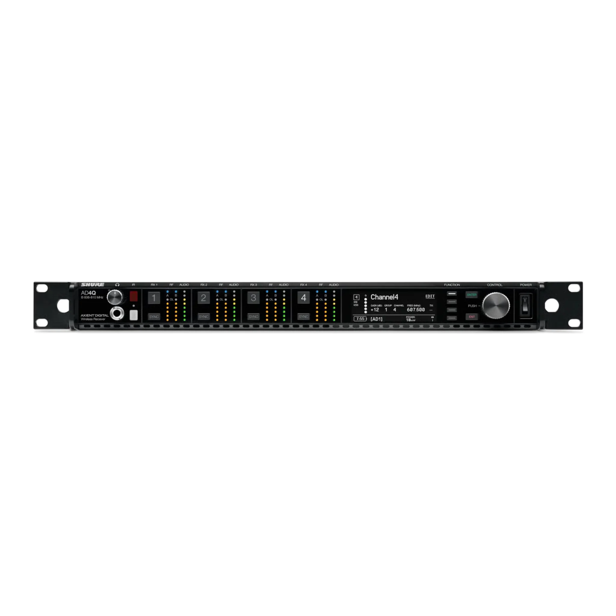 Shure Axient Digital four channel receiver. UK power supply (960-1000 MHz)