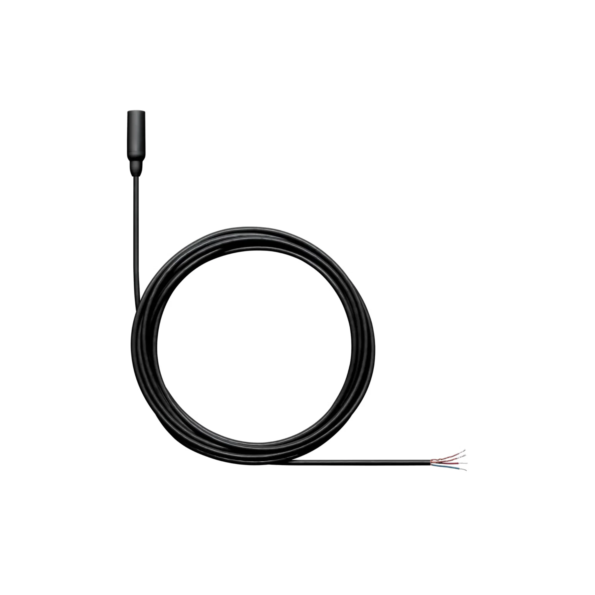 Shure Omnidirectional Condenser Microphone (Low-sens) with 1.6mm cable without connector (Black)