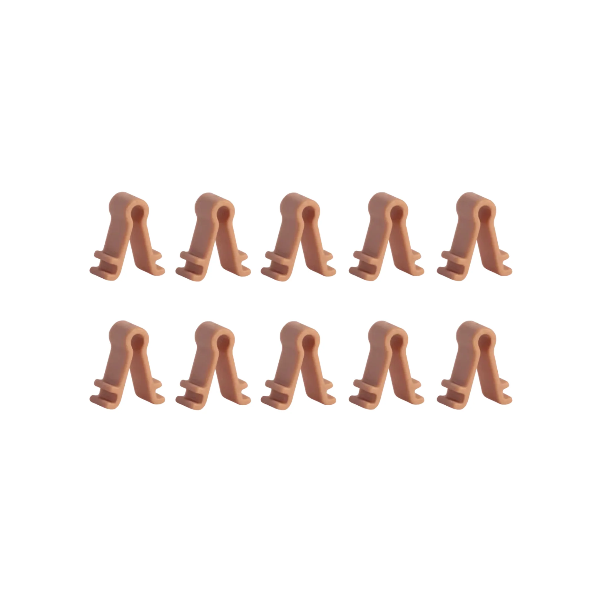 Shure TwinPlex Standoff TL40 Series for single or dual tie clip, 10 pieces (Tan)
