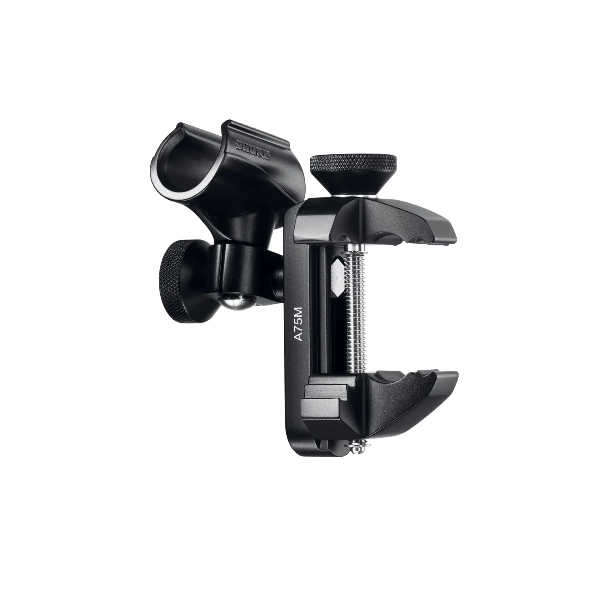 Shure Universal Microphone Mount with large and small Microphone Clip adapters.